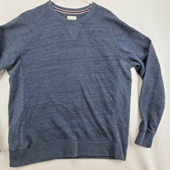 CHAMPION Sweater Men's L/S Crew Neck Tight Knit Pullover Blue Extra Large - Picture 5 of 12